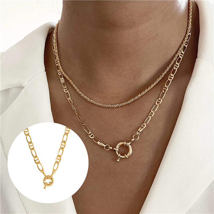 Fashion Simple Style Geometric Copper Plating Necklace