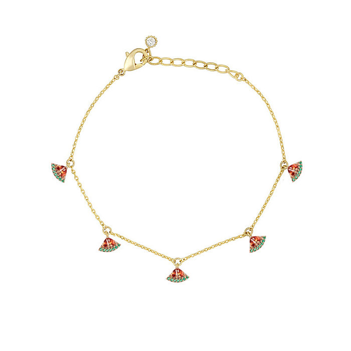 Wholesale Jewelry Color Zirconium Cherry Peach Tropical Fruit Bracelet jewelry