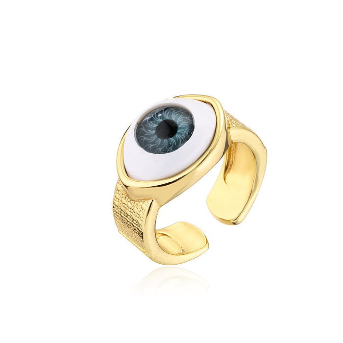 Großhandel mit verkupfertem dreidimensionalem Devil's Eye Ring-Schmuck
