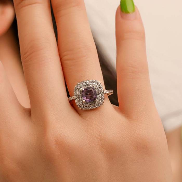 Anillo de bodas de diamantes coreanos con anillo de mujer de circón Micro Set