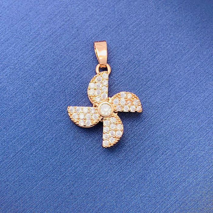 Simple Style Swan Heart Shape Butterfly Copper Irregular Rhinestones Opal Pendant Necklace