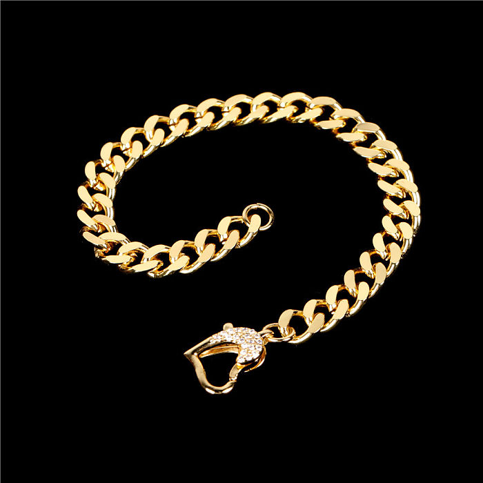 Bracelet de mode en cuivre et diamants