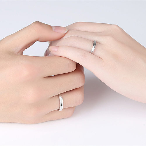 1 Pair Simple Style Geometric Copper Plating Open Ring