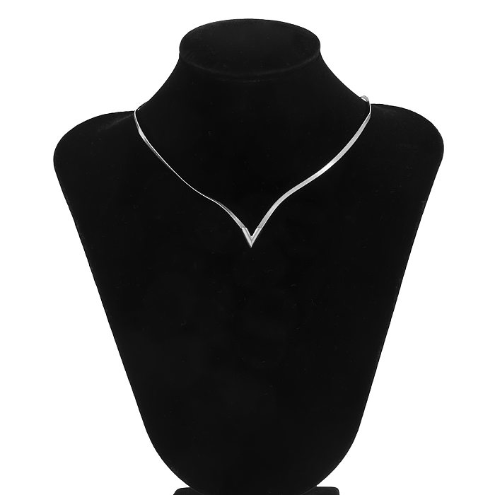 1 Stück modische, einfarbige Halskette mit Kupferbeschichtung