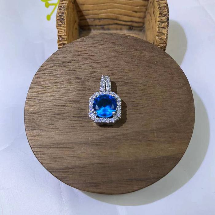 Collier à Pendentif Géométrique en Cuivre et Zircon de Style Dessin Animé 1 Ensemble