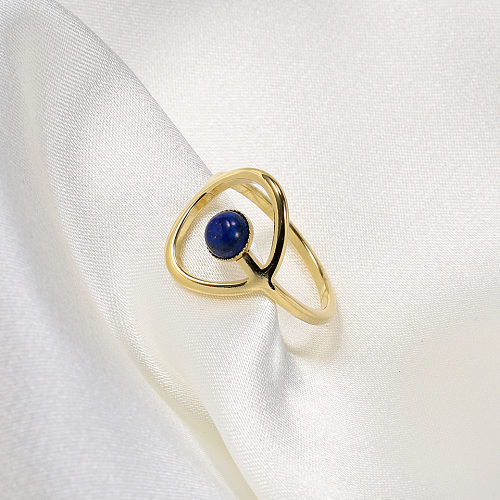 1 peça moda círculo titânio chapeamento de aço oco incrustação anéis de pedras preciosas artificiais