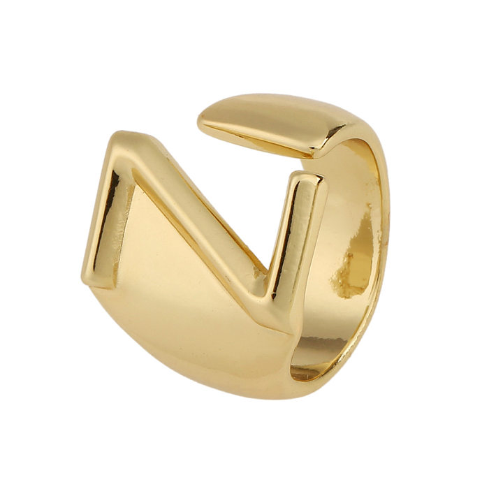 Fashion New Style Copper 26 English Letter Ring