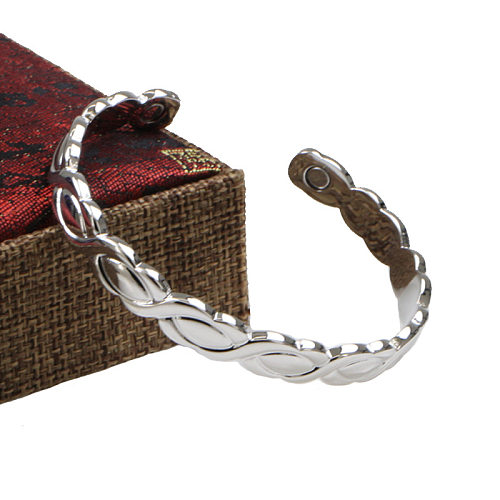 Bracelet plaqué or de style classique avec placage en cuivre de couleur unie