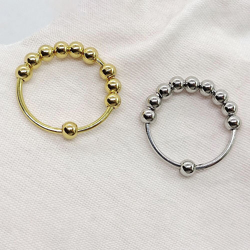 Fashion Round Stainless Steel Copper Rings 1 Piece