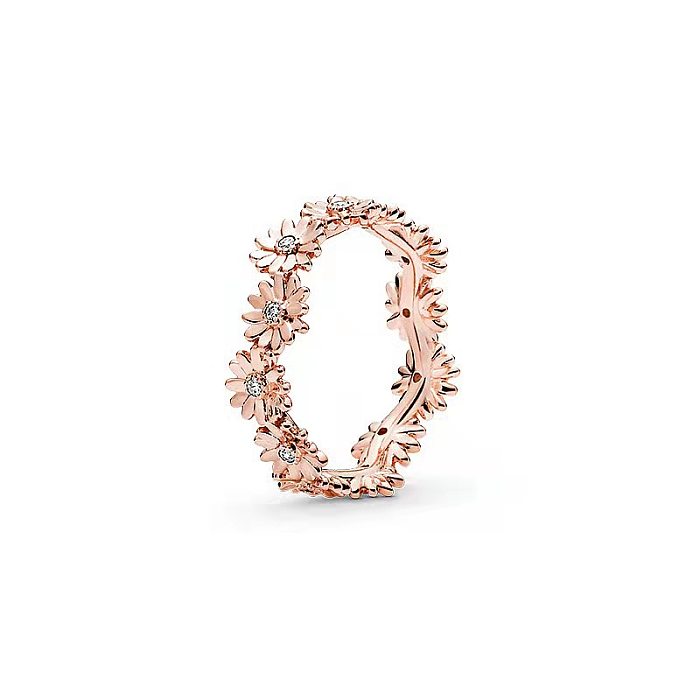 1 peça fashion formato de coração anéis de zircão revestidos de cobre