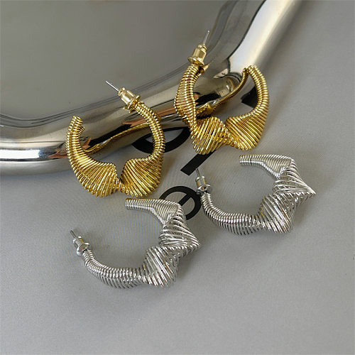 1 Pair Modern Style Geometric Irregular Plating Copper Earrings
