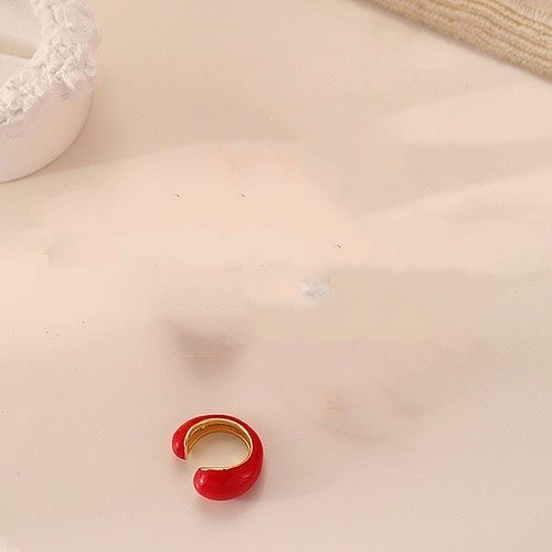 Sweet Simple Style Solid Color Copper Rings Earrings In Bulk