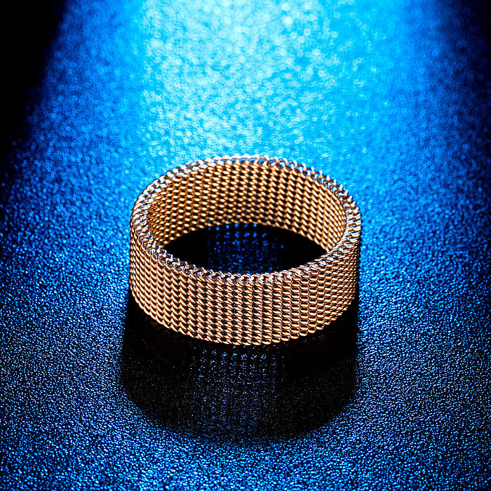Simple Style Geometric Titanium Steel Rings Stainless Steel Rings