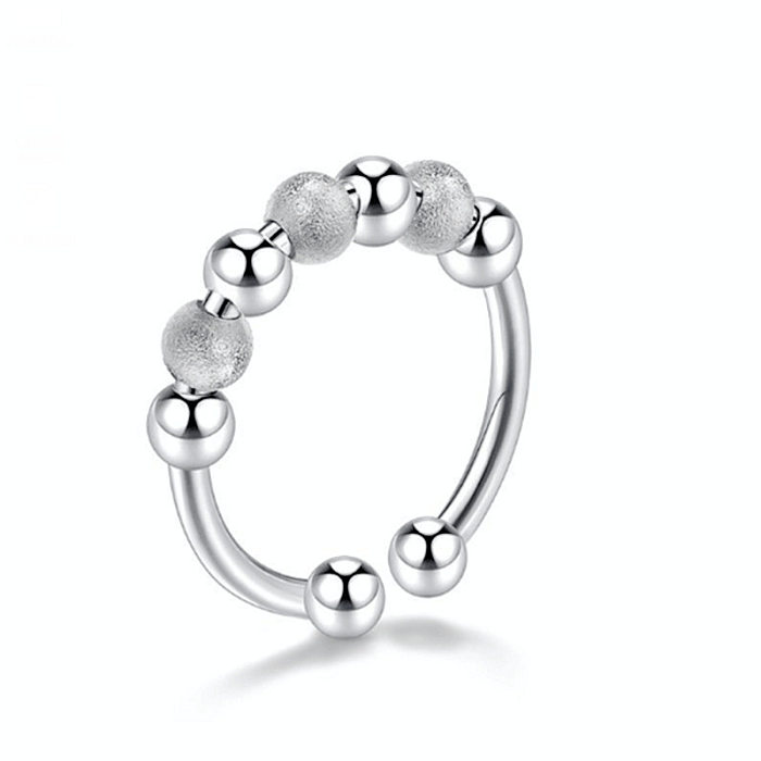Nova moda anti-ansiedade rotativa anel de casal de descompressão de aço de titânio