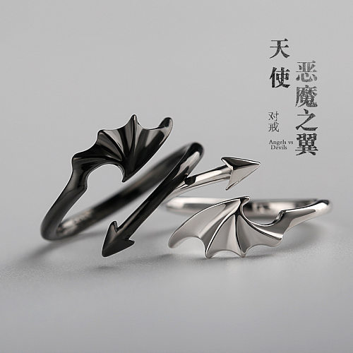Korean Simple Demon Wings Adjustable Ring