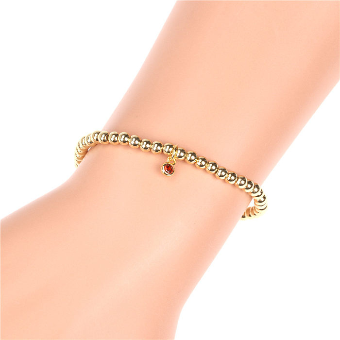 Wholesale Trend Personality Inlaid Colored Diamonds Beads Bracelet