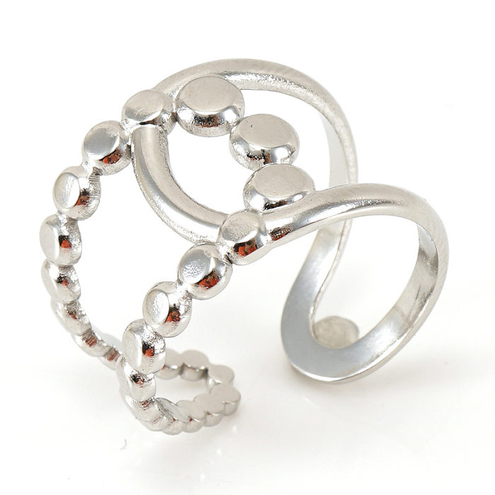 Fashion Eye Titanium Steel Open Ring Plating Stainless Steel Rings