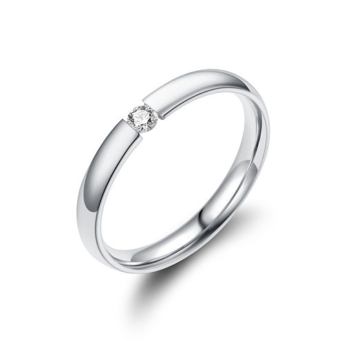 Modischer Sweetheart-Ring aus Titan und Edelstahl (3 mm, Stahlfarbe 6) NHTP0008-3 mm, Stahlfarbe 6