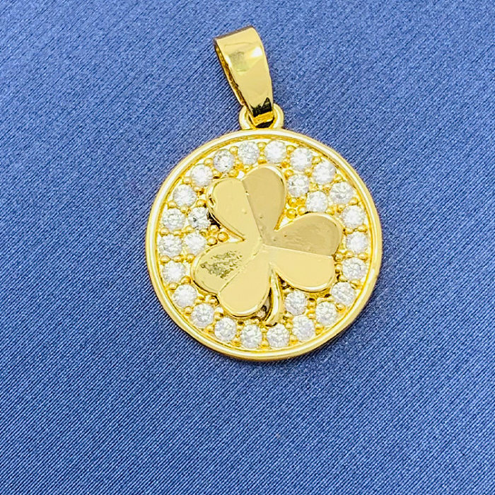 Simple Style Swan Heart Shape Butterfly Copper Irregular Rhinestones Opal Pendant Necklace