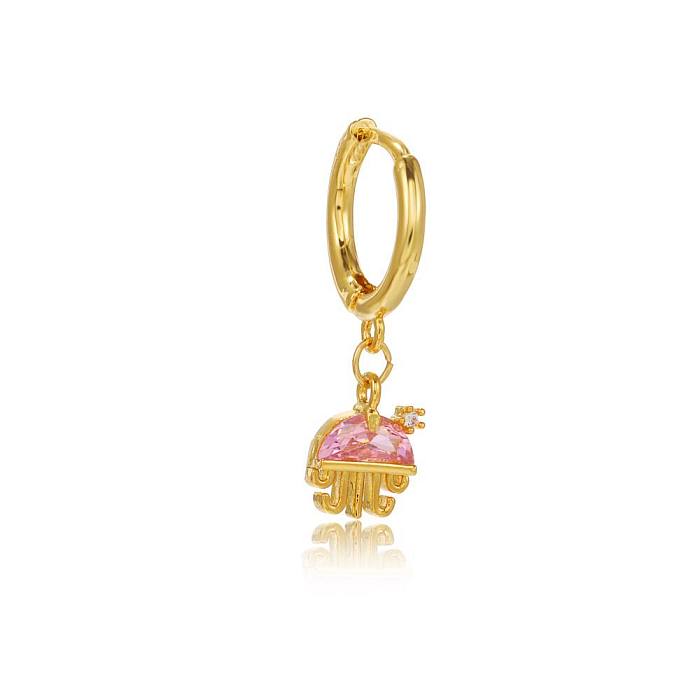 Wholesale Beach Style Girl Cute Earring 18K Gold Jewelry Seabed Animal Earring Single