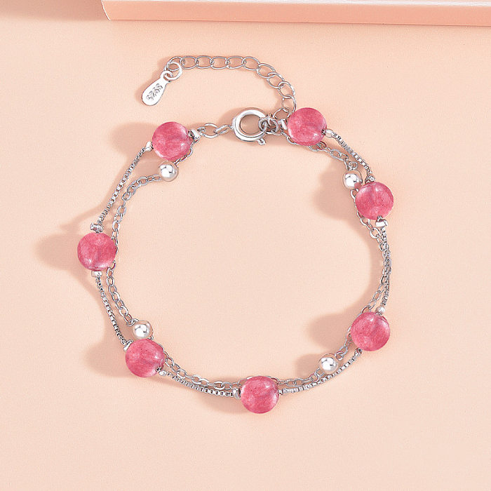 Simple Style Geometric Heart Shape Copper Plating Bracelets 1 Piece