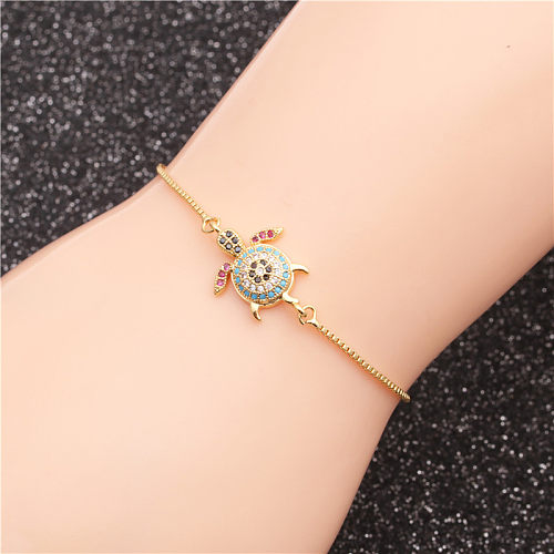 Trendy Models Jewelry Micro-set Zircon Turtle Adjustable Ladies Bracelet Wholesale jewelry