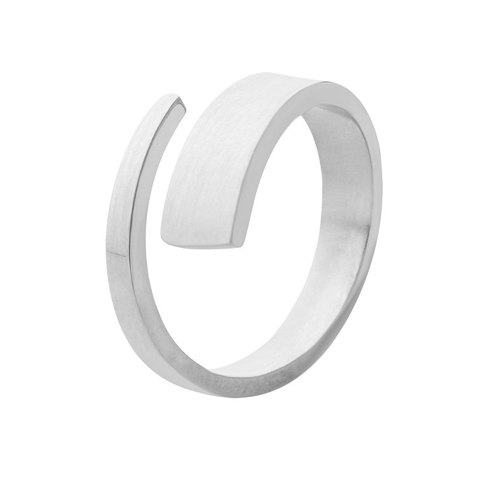 Einfache, unregelmäßige Ringe aus Titanstahl mit 18-Karat-Vergoldung