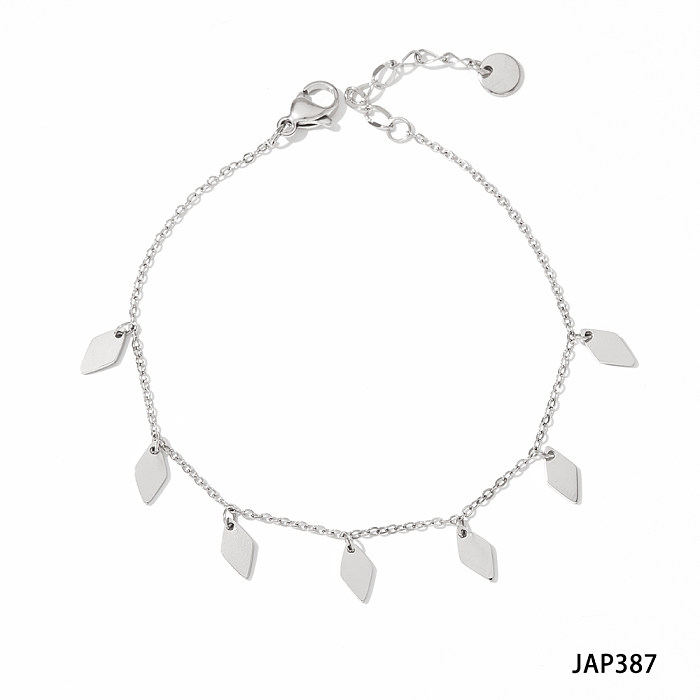 Commute Leaves Stainless Steel Bracelets Anklet Necklace