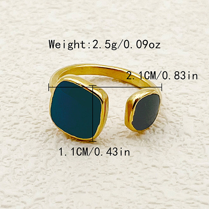 Wholesale Casual Simple Style Commute Square Stainless Steel Enamel Plating Gold Plated Ear Studs