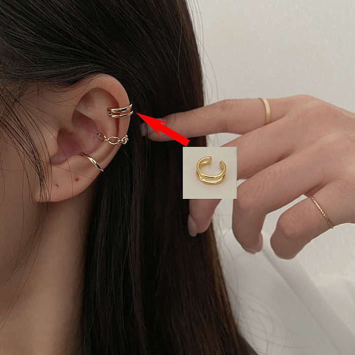 1 Pair Simple Style Geometric Copper Plating Earrings