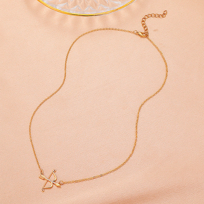 Wholesale Jewelry Cupid's Arrow Pendant Copper Inlaid Zircon Necklace jewelry