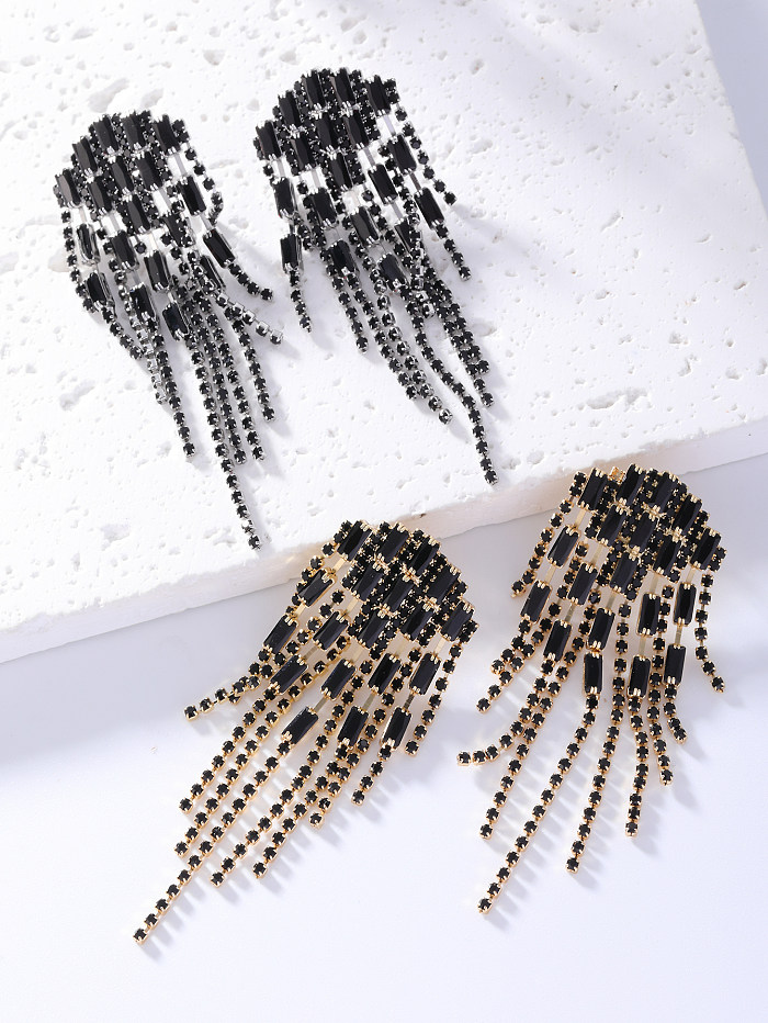 1 par estilo simples chapeamento de cor sólida incrustação de bronze artificial diamante zircão branco banhado a ouro brincos de gota