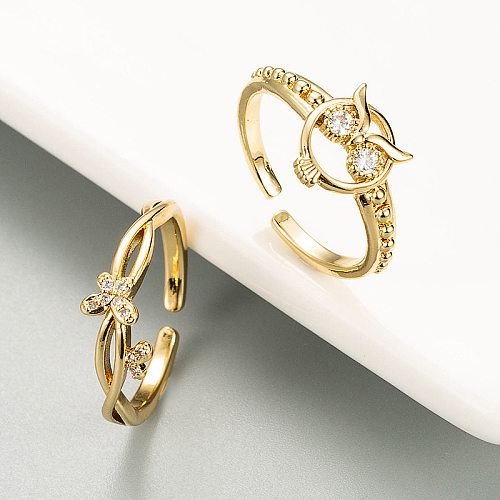 Fashionable Golden Small Butterfly Open Loop