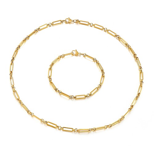 Design Sense – ensemble de colliers et bracelets en titane et acier, vente en gros de bijoux