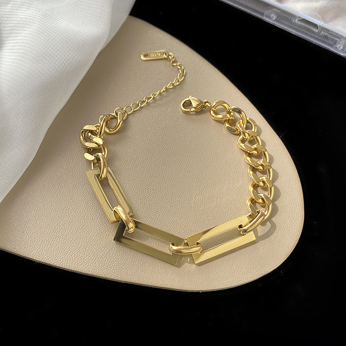 1 pièce Hip-Hop géométrique titane acier femmes bracelets collier
