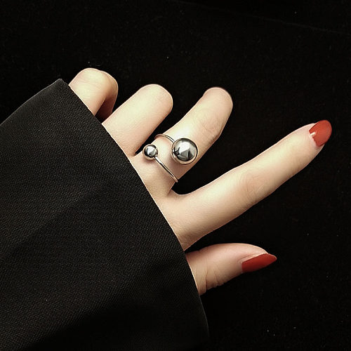 Steel Ball Opening Tail Ring Surgical Steel Material Real Gold Plated Ring Wholesale jewelry