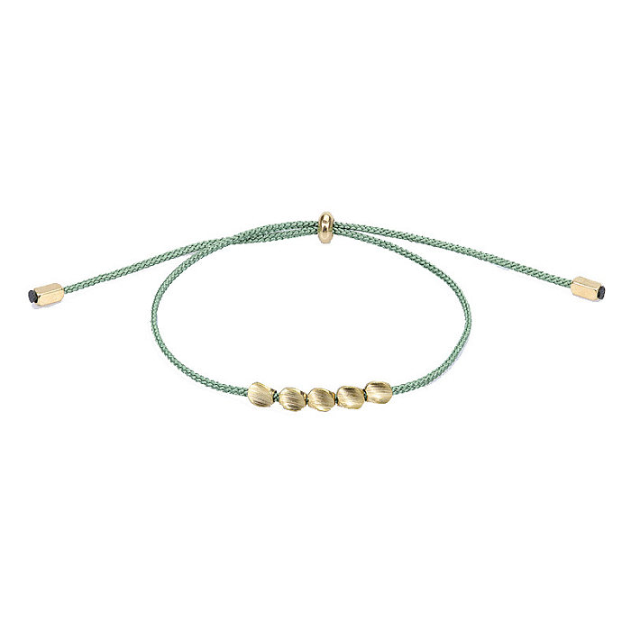 Lady Water Droplets Solid Color Copper Bracelets