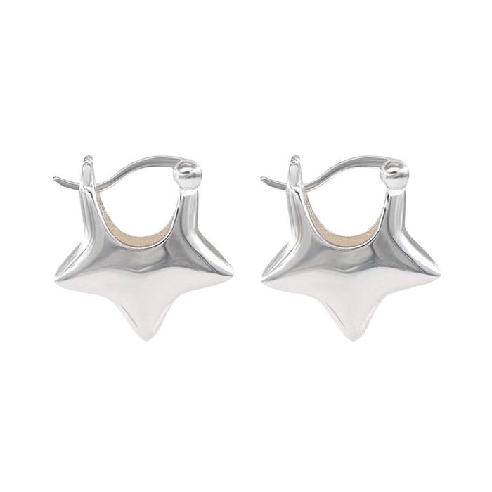 1 Pair Modern Style Star Plating Copper Earrings
