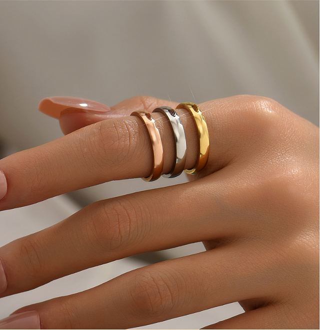 Simple Style Circle Stainless Steel Rings