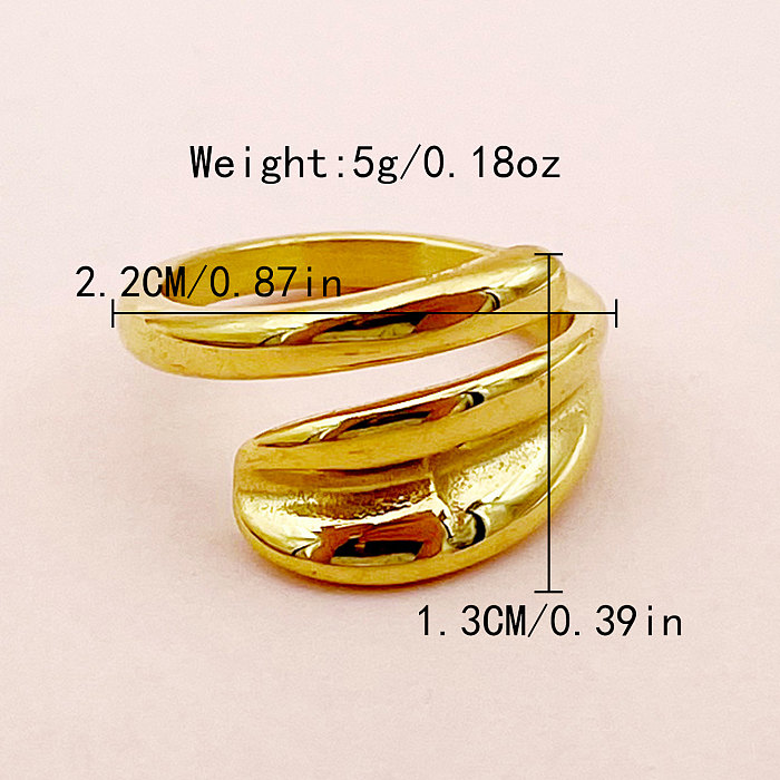Streetwear Commute Snake Stainless Steel Plating Gold Plated Rings