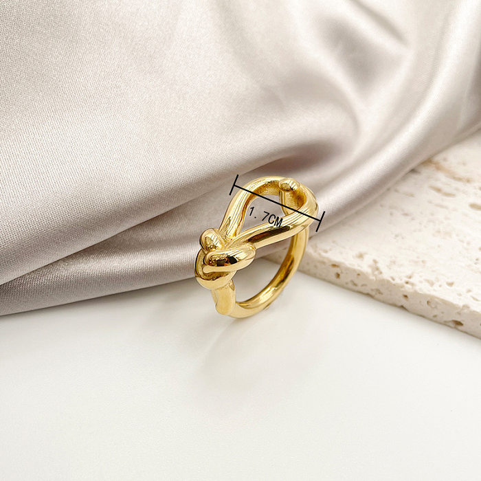 Fashion Knot Edelstahl-Beschichtung, ausgehöhlte Ringe, 1 Stück