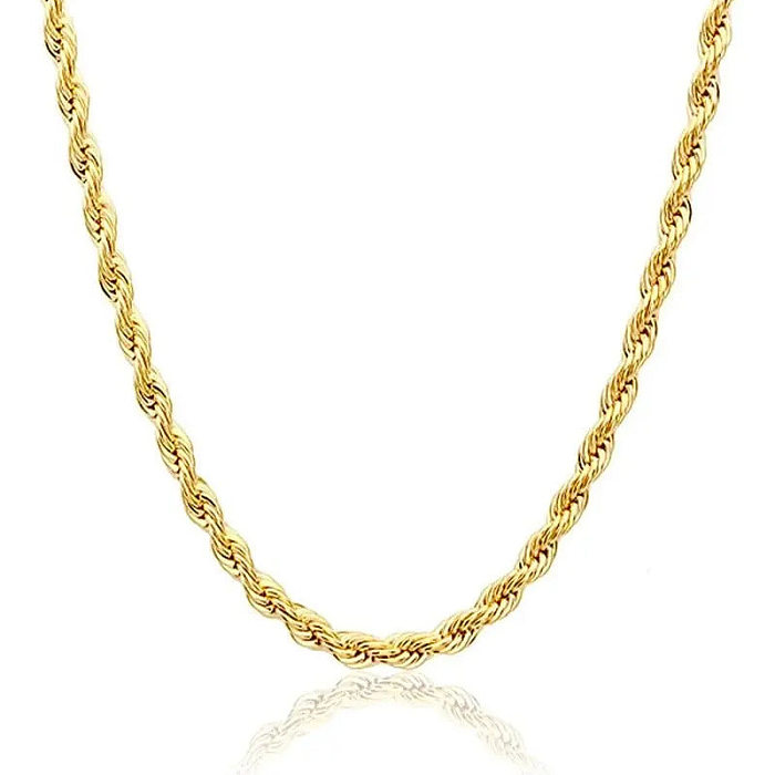 Lässige Pendler-Buchstabe, verkupfert, ausgehöhlte 18-Karat-vergoldete Halskette