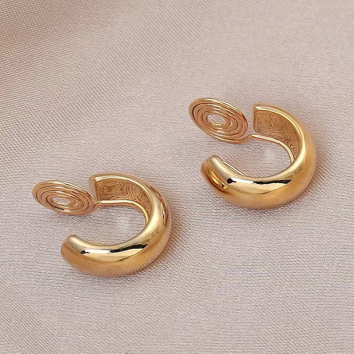 1 Pair Simple Style Geometric Plating Copper Ear Studs