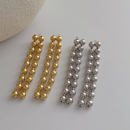 1 Pair Casual Simple Style Streetwear Geometric Plating Copper Drop Earrings