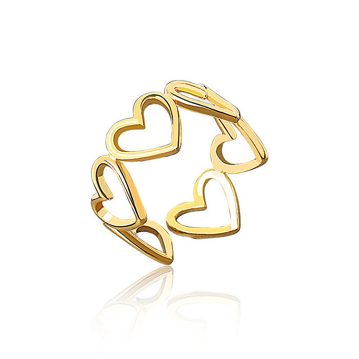 Korean Style New Hollow Love Stylish Opening Ring Women Ins Special-Interest Design Trendy Unique Heart-Shaped Ring