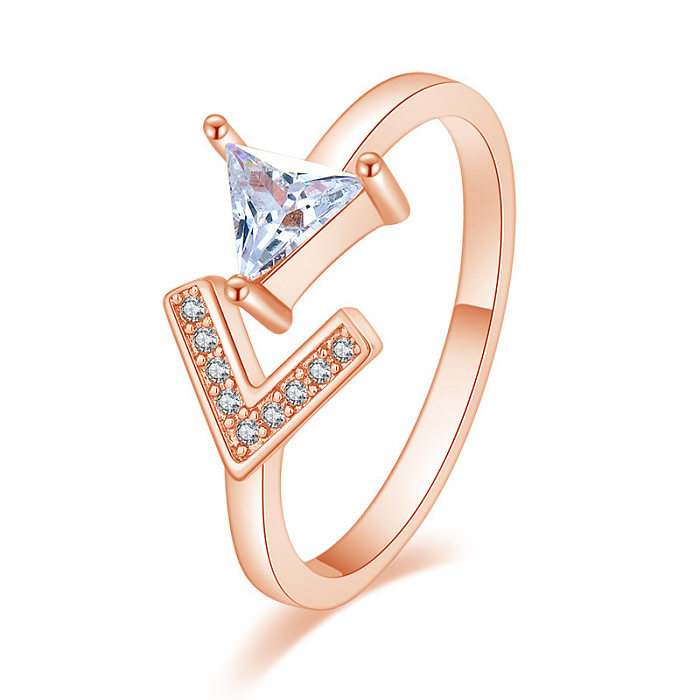 Anéis de diamante artificiais do embutimento do chapeamento de cobre da cor sólida do estilo simples 1 parte