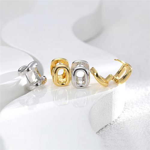 Fashion Solid Color Copper Plating Ear Studs 1 Pair