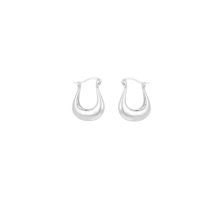 1 Pair IG Style Simple Style Commute U Shape Plating Copper 18K Gold Plated Earrings