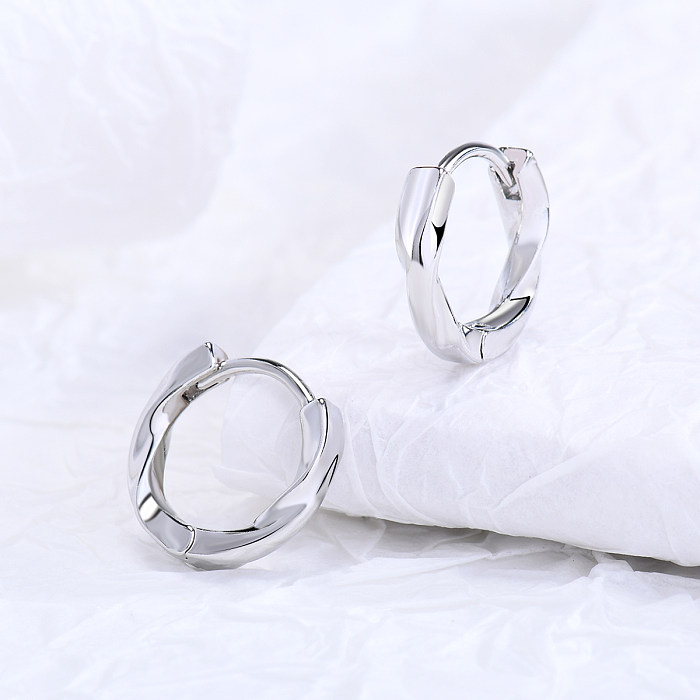 Fashion Geometric Brass Plating Hoop Earrings 1 Pair