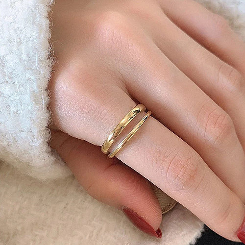 Fashion Geometric Stainless Steel Open Ring Plating Stainless Steel Rings
